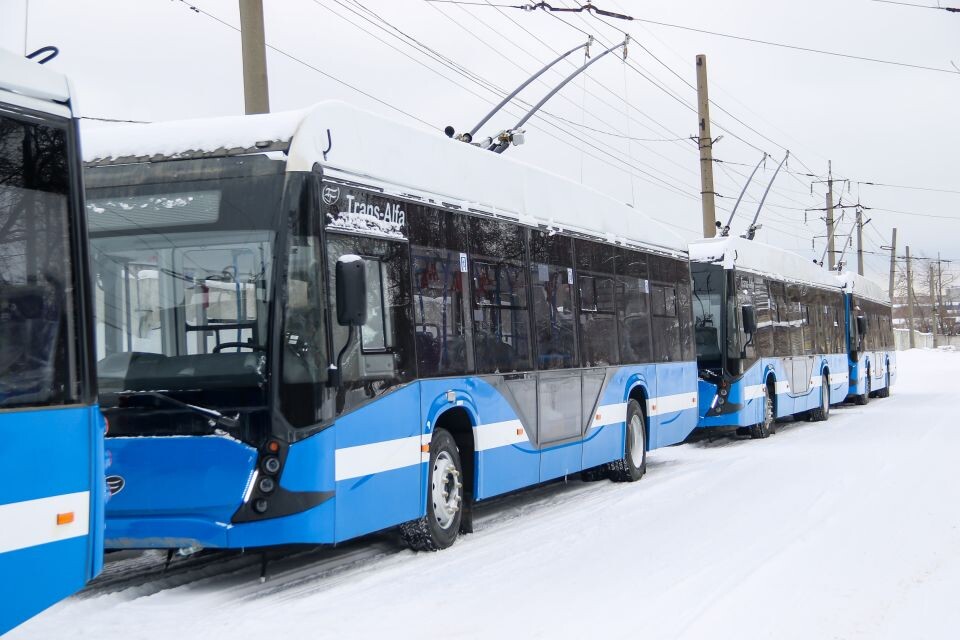    Новые троллейбусы "Авангард" в Барнауле. Февраль 2025 года. Источник: Виталий Барабаш
