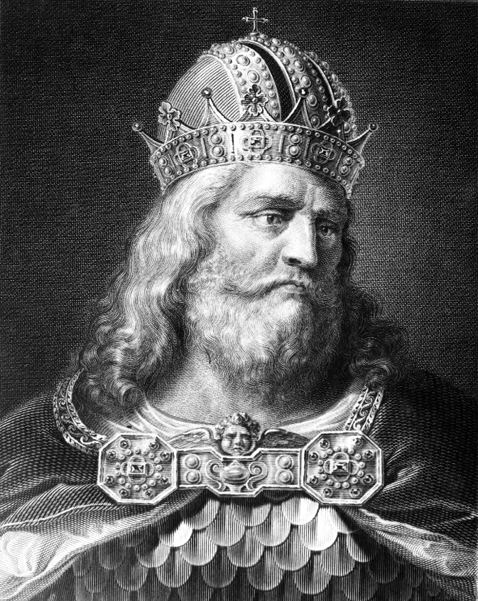 Карл I Великий, король франков.

Гравюра