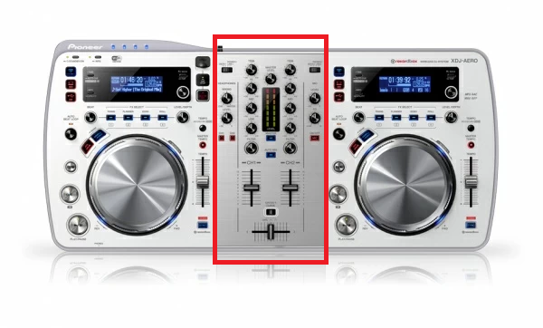 "Встроенный микшер" с управлениями между каналами