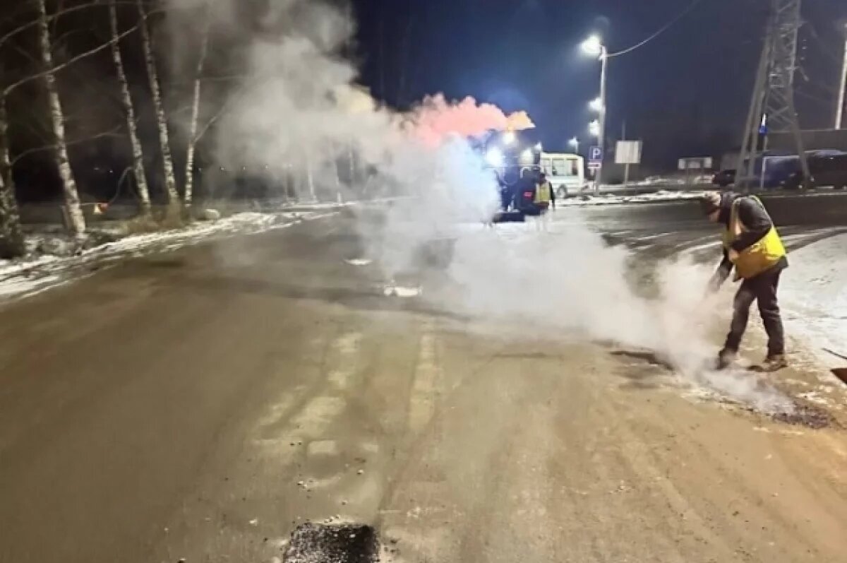    В Туле продолжают проводить аварийно-восстановительный ремонт дорог