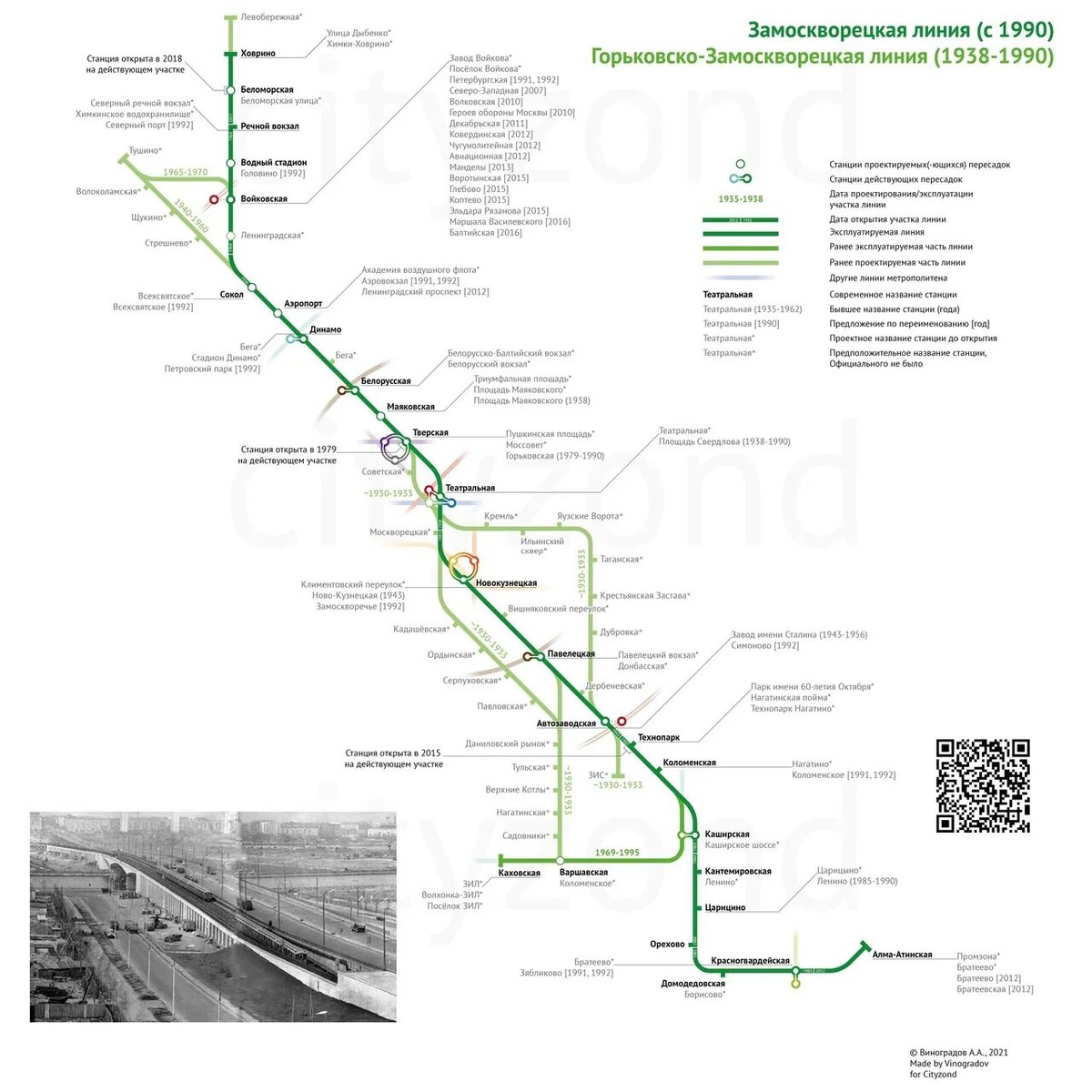 Вот ещё для вас сравнение планов советских лет по тогда ещё Горьковско - Замоскворецкой линии метро, и как в итоге было построено (если можно было бы переименовать линию сейчас, я бы назвал её Ленинградско - Замоскворецкая, поскольку топонима ул. Горького на месте уже нет, а вот тема Ленинграда ещё сохранилась, как минимум в названии проспекта и шоссе)