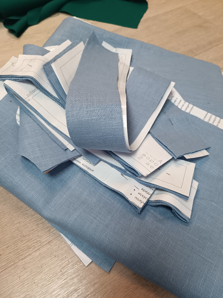 Летом ещё купила ткань для эксперимента. Наконец-то руки дошли