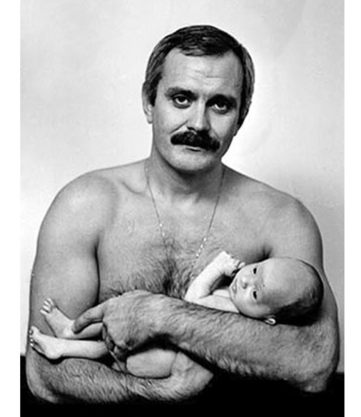 Никита Михалков с маленькой Надей, 1986 год