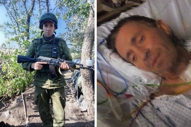    мошенники прислали пермячке фото (справа) якобы её мужа, попавшего в госпиталь после освобождения из украинского плена. Коллаж 59.ru