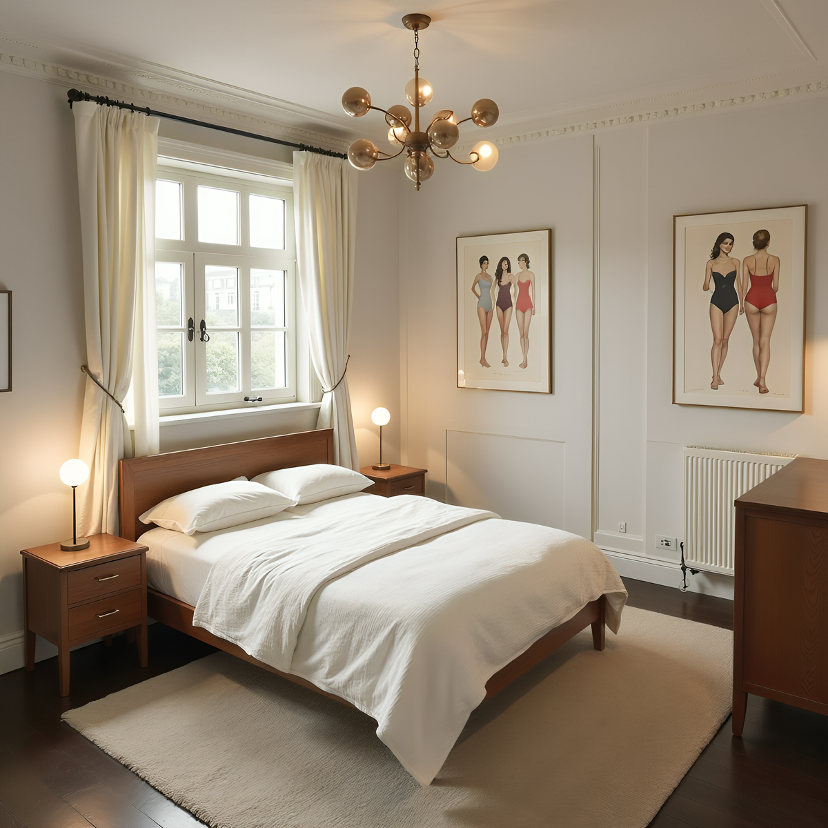 спальня в светлых тонах