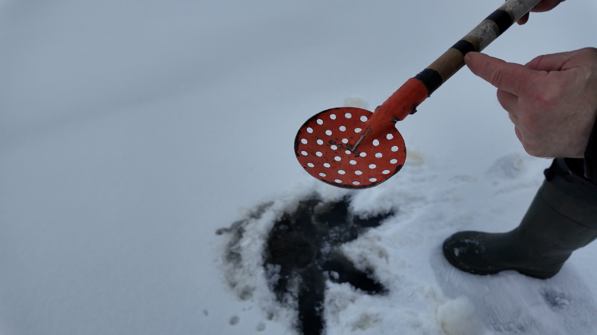 Замер льда после торосов