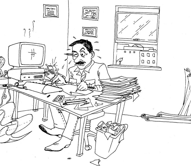 Весь в работе