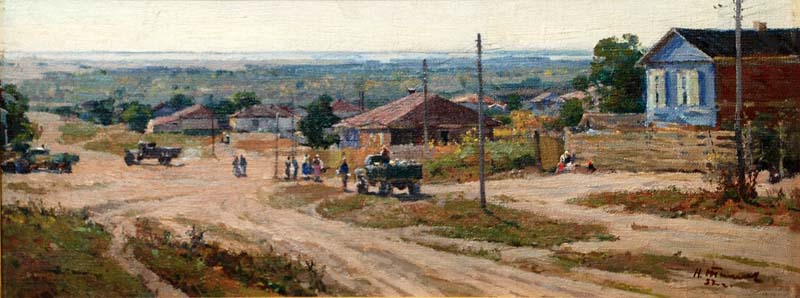 Н.Е.Тимков. Станица Мелеховская. 1952. Ростовский областной музей изобразительных искусств.