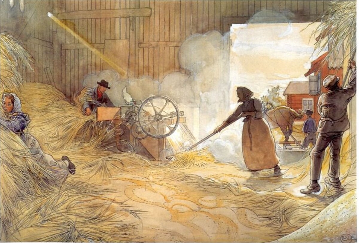 Фото: Карл Улоф Ларссон – Стрекот зерна в веялке