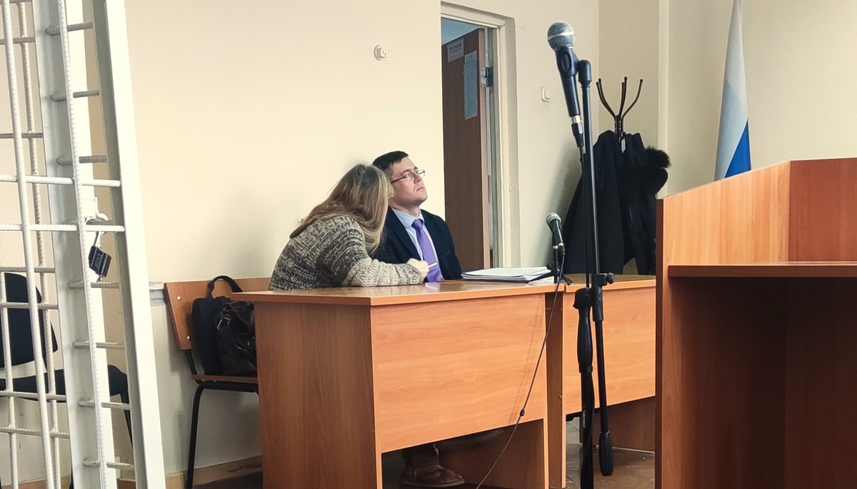 Наталья Лебедева и ее защитник. Фото newsib.net.