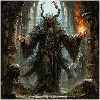 Сгенерировано ИИ- нечисть и сущности.