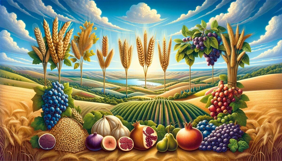 Семь видов плодов Земли Израиля: символы благословения и изобилия в иудейской традиции.