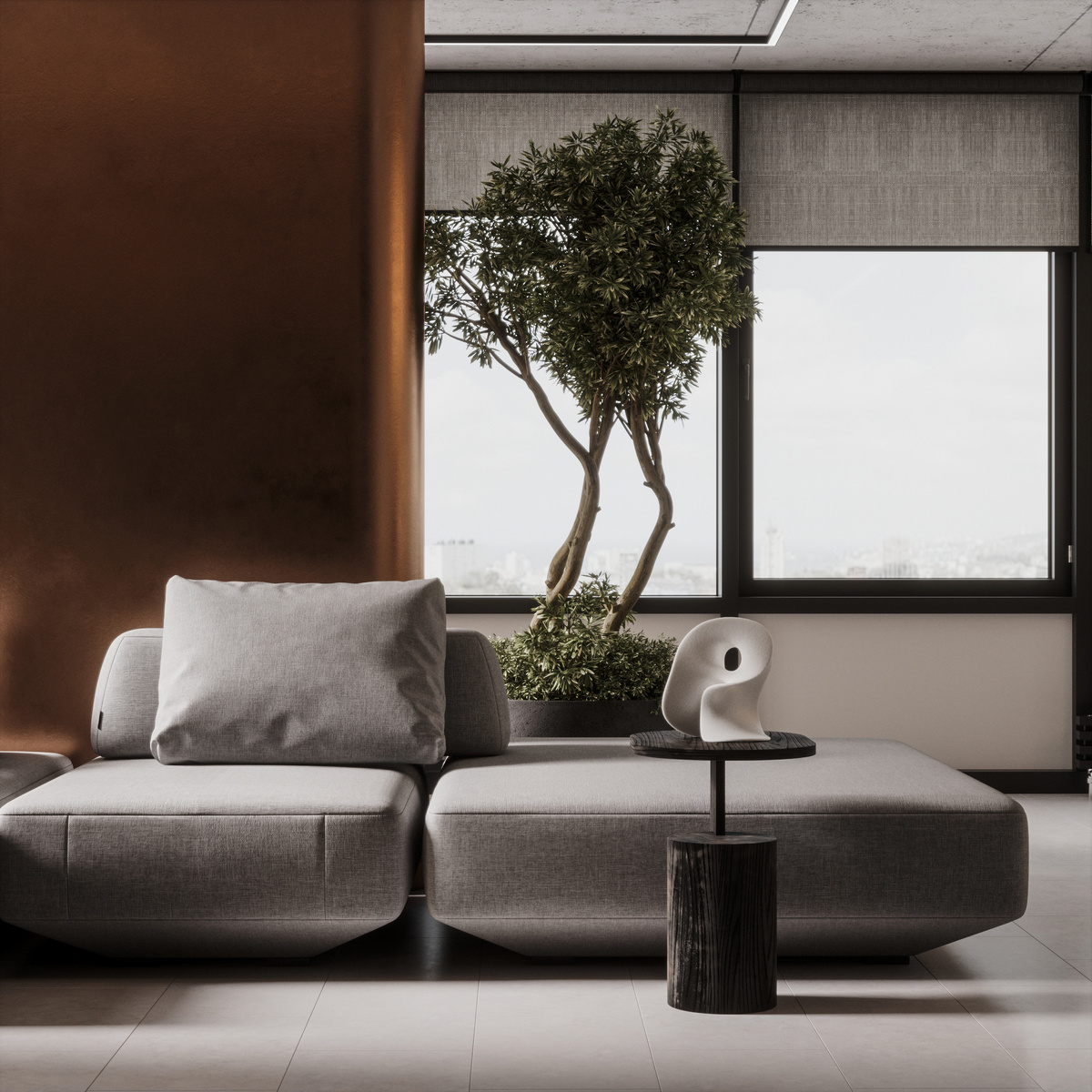 Работа нашей дизайн студии Перфектум. Этот кадр отражает минимализм. 