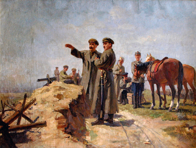 Картина Сталин под Царицыном в 1918 году