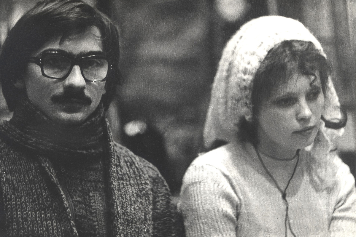 В мастерской Врубеля. Поляков Константин и Людмила Колтухова - 1981 год.