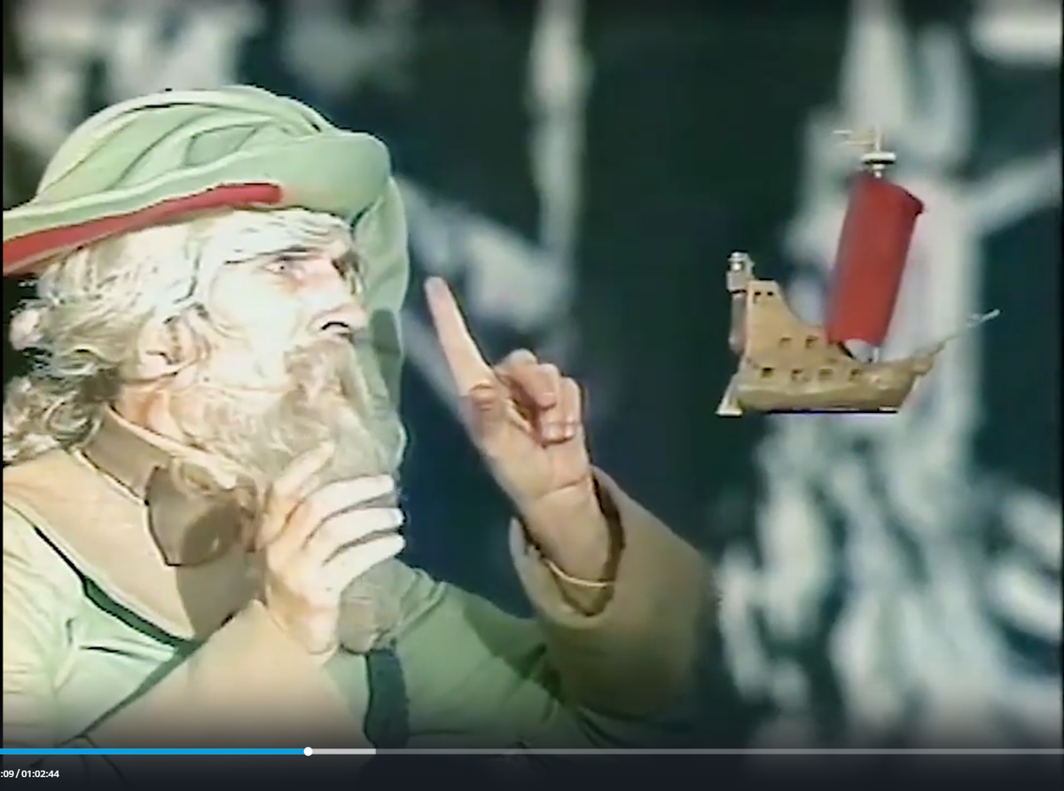 Кадр из телефильма "Ассоль" (1982). В роли Эгля - Игорь Ясулович. Скриншот автора