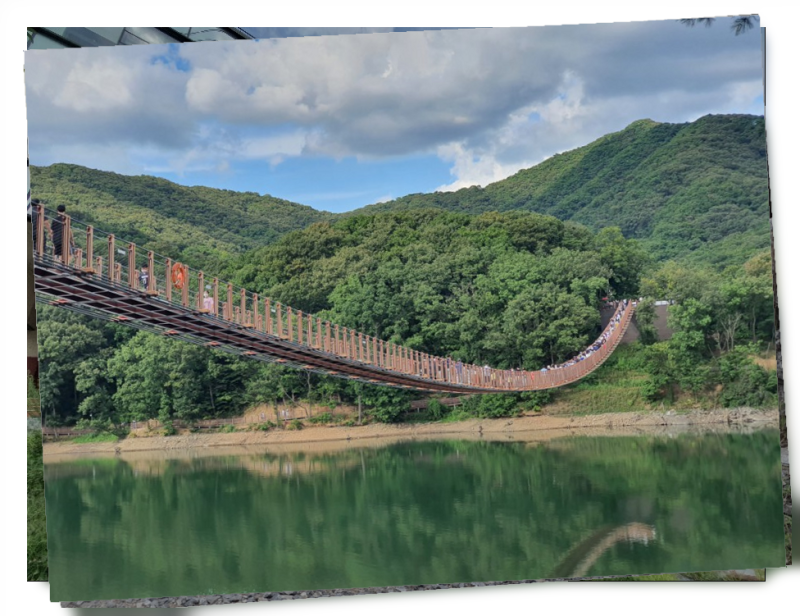 длинный веревочный мост 