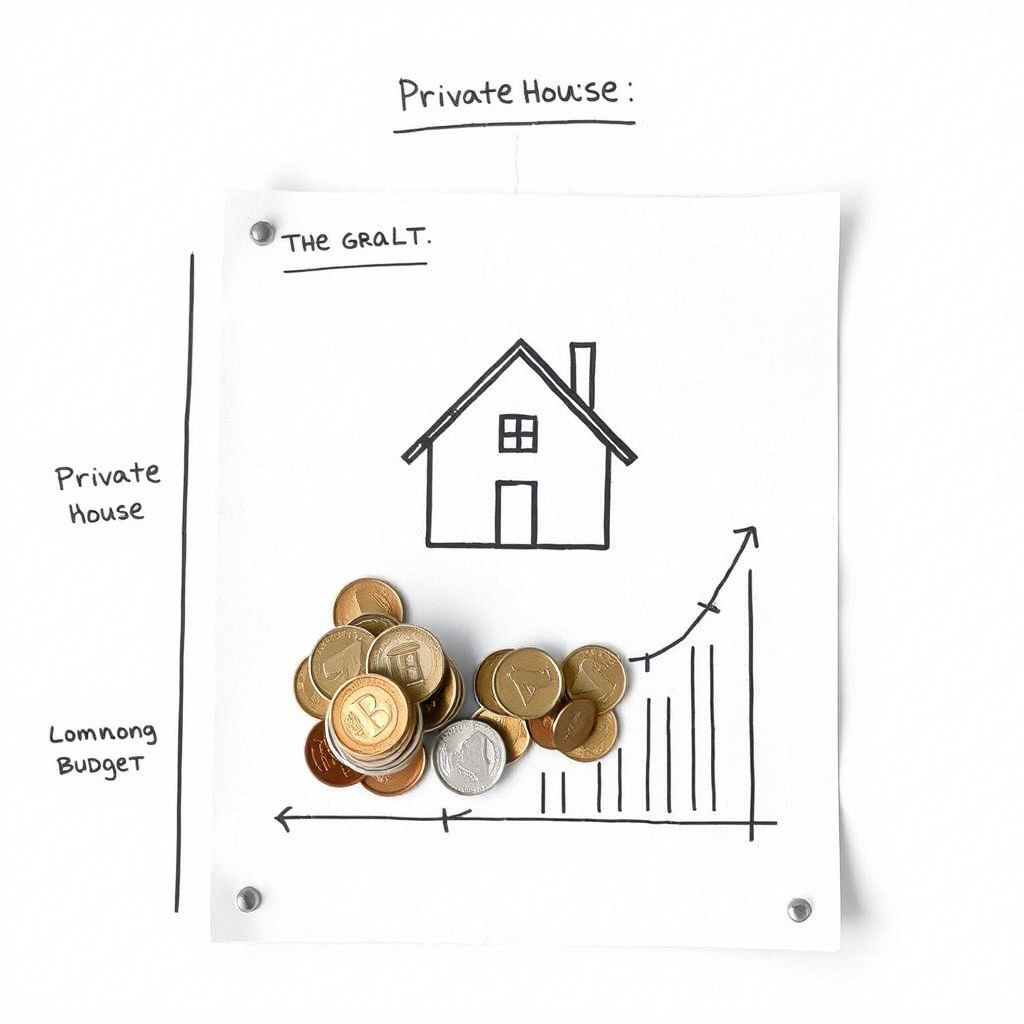 Схематичная карта с отметками «Цели», «Бюджет», «Инвестиции» (символизирует план как путь).