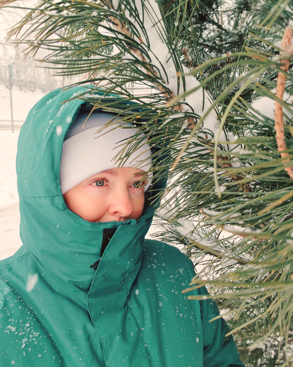 Автор в снегопад 