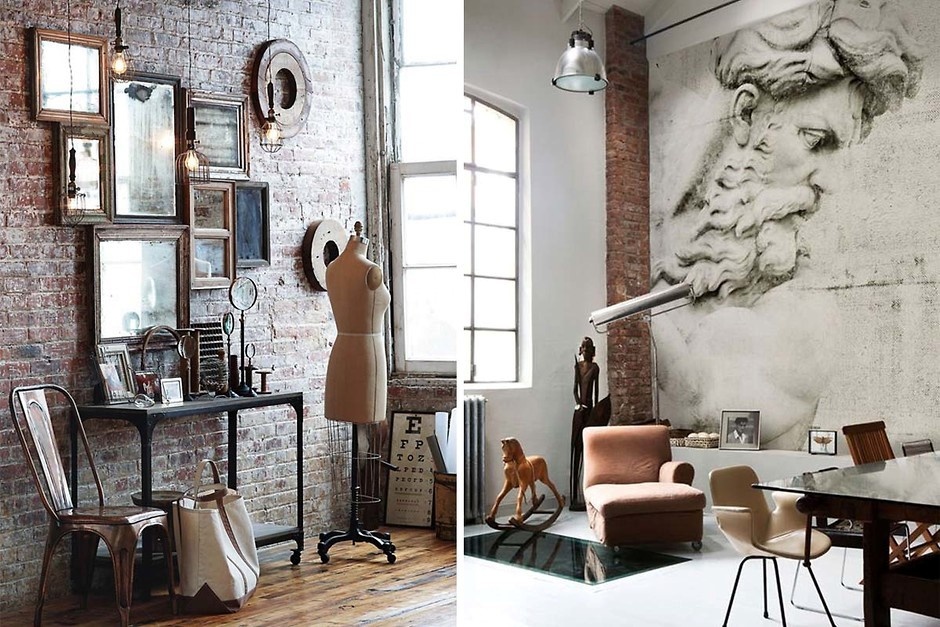 Дизайн интерьера в стиле гранж (фото: romatti.ru)