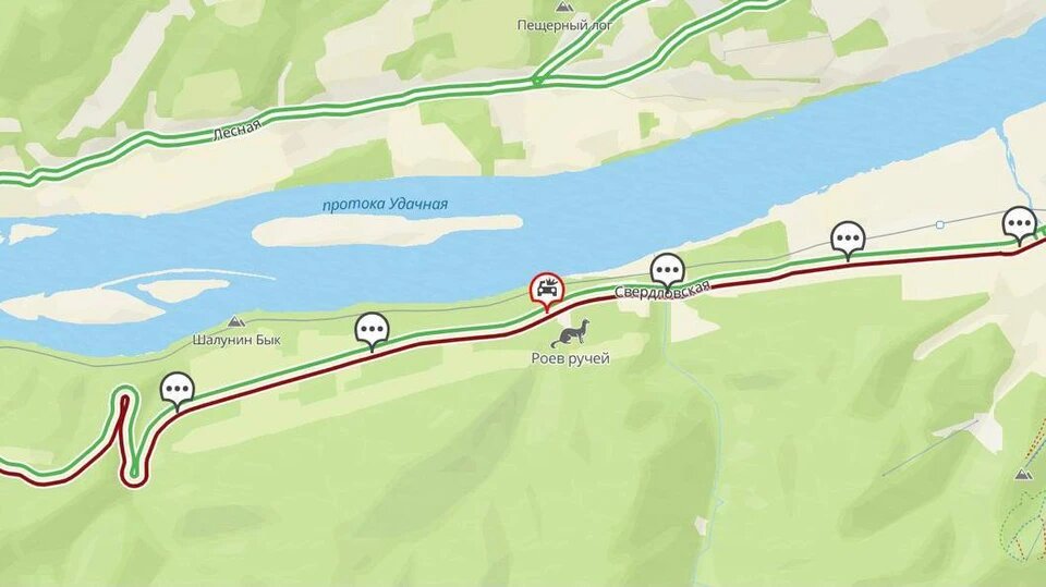 В воскресенье в Красноярске традиционно образуются пробки из-за того, что многие люди возвращаются с отдыха домой.