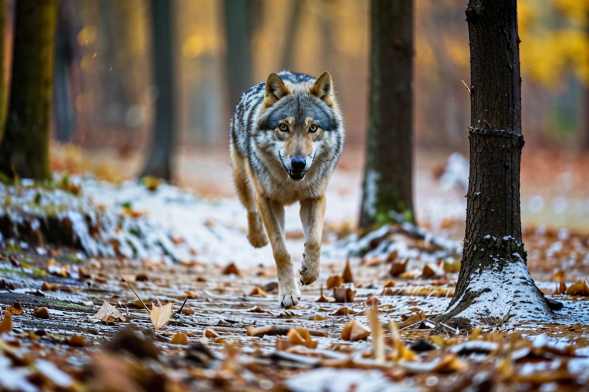 Следы волков увидели в деревне Васильевское Пушкиногорского района и в Пустошкинском районе.  Фото: Изображение сгенерировано нейросетью Kandinsky 3.1