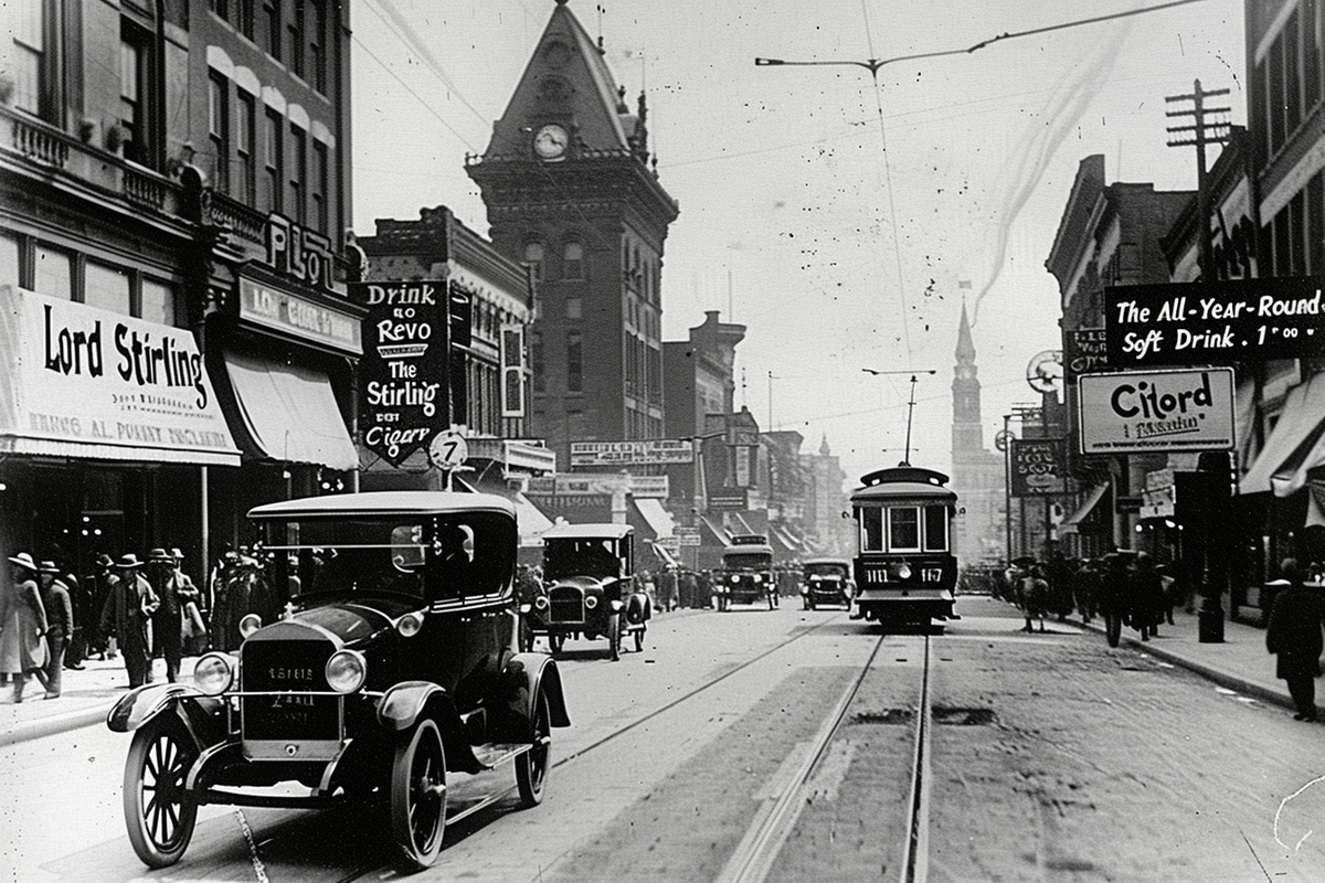 Дороги в 1918 году, ИИ генерация.