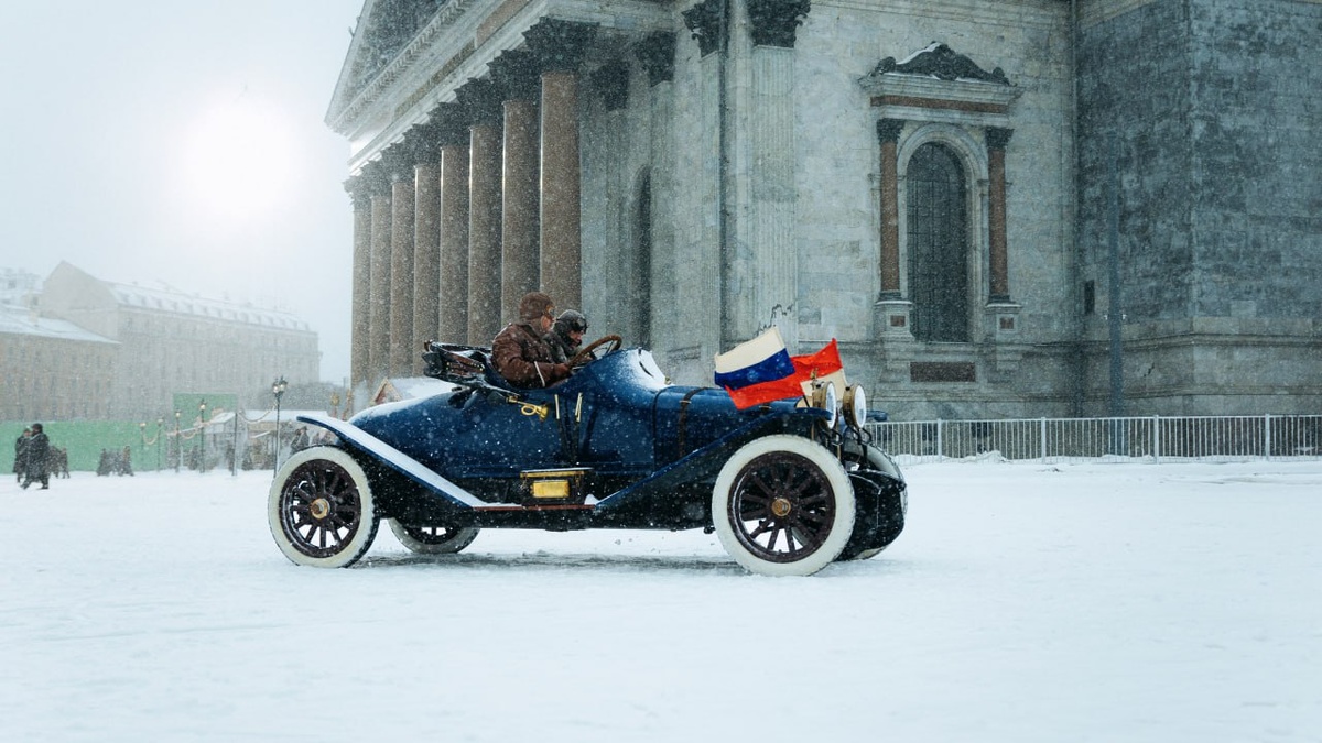 Съемки фильма «Битва моторов»