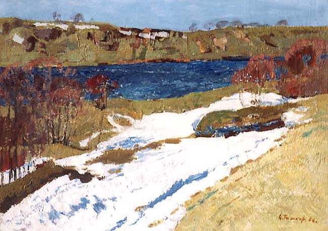 Н.Е.Тимков. На реке Волхов. 1966.