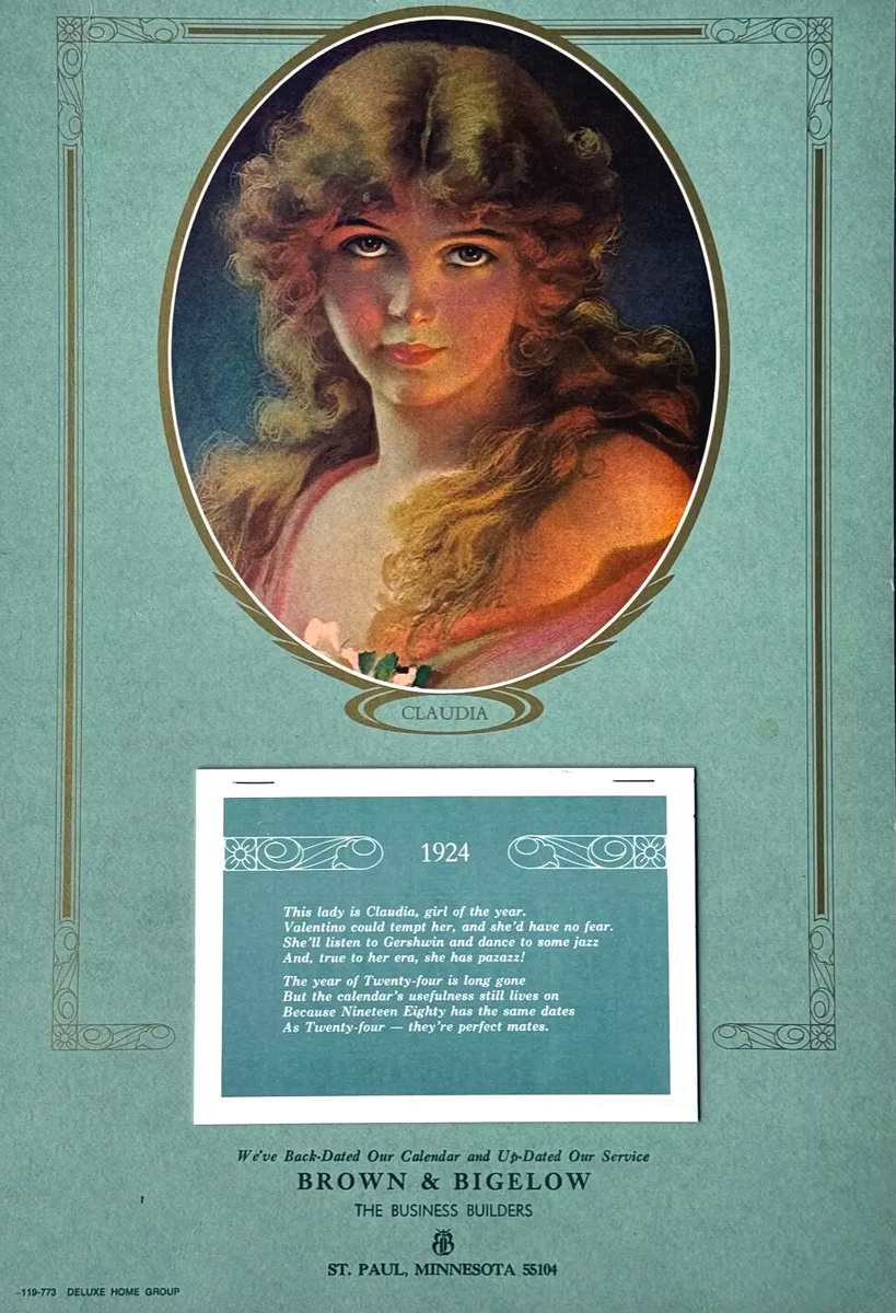 Фото автора калндаря за 1924 год из собственной коллекции.