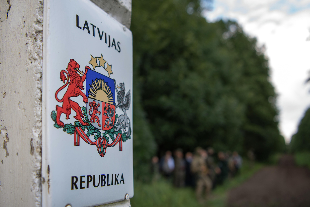 Пограничный столб на латвийско-белорусской границе © CC BY-SA 2.0 / Saeima / Ieva Ābele