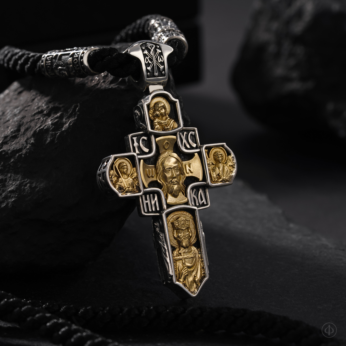 Крест "Мужества" из серебра и золота 585 Арт.054
