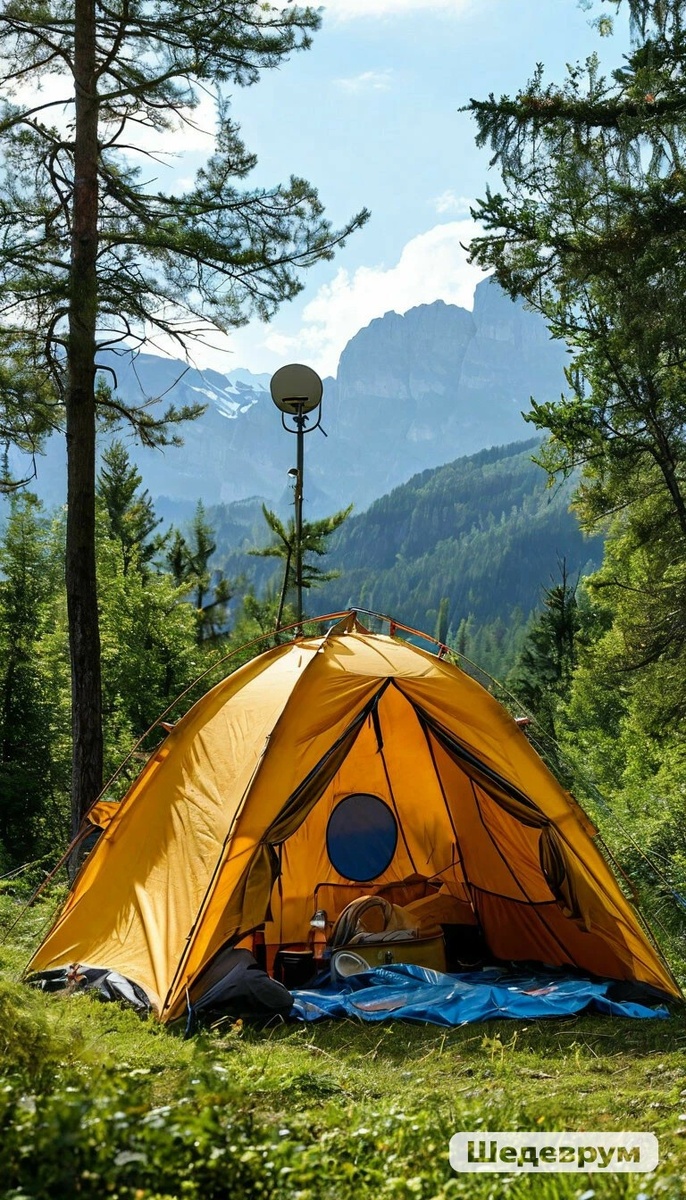 Изображение сгенерировано в нейросети Шедеврум - палатка