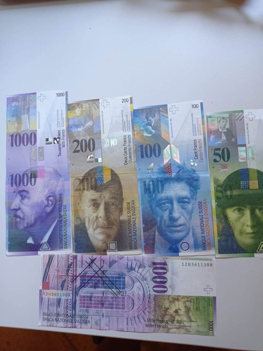 Старые швейцарские франки