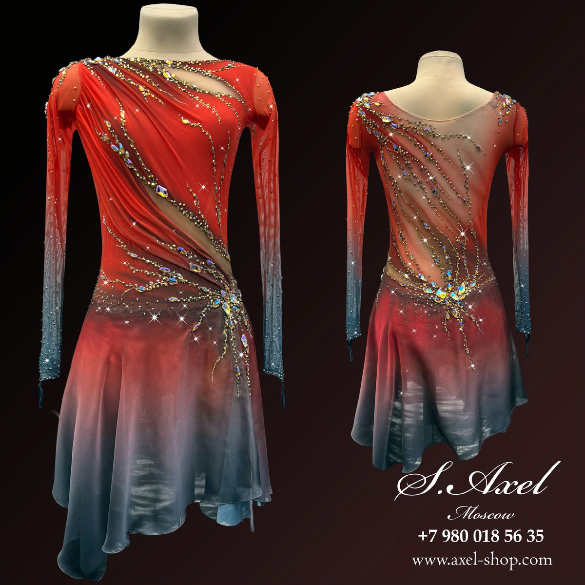 Платье для фигурного катания для выступлений Phonique