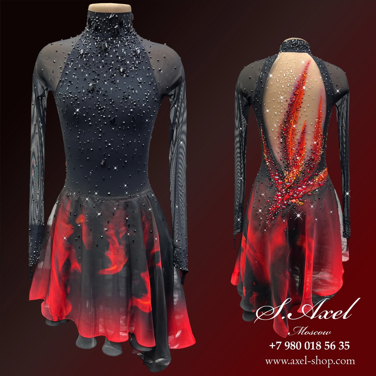Платье для фигурного катания для выступлений Tango 2025