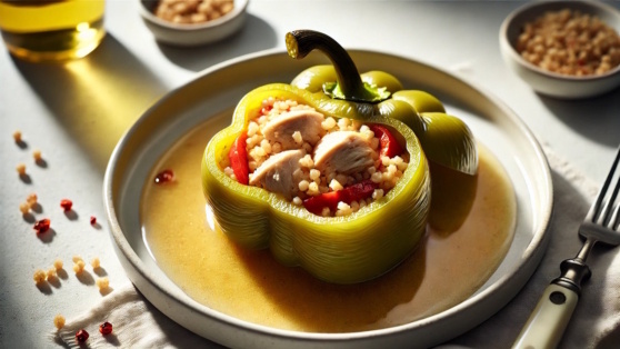    Перец, фаршированный булгуром, куриным фаршем и овощами: сытное и полезное блюдо Алина Городниченко