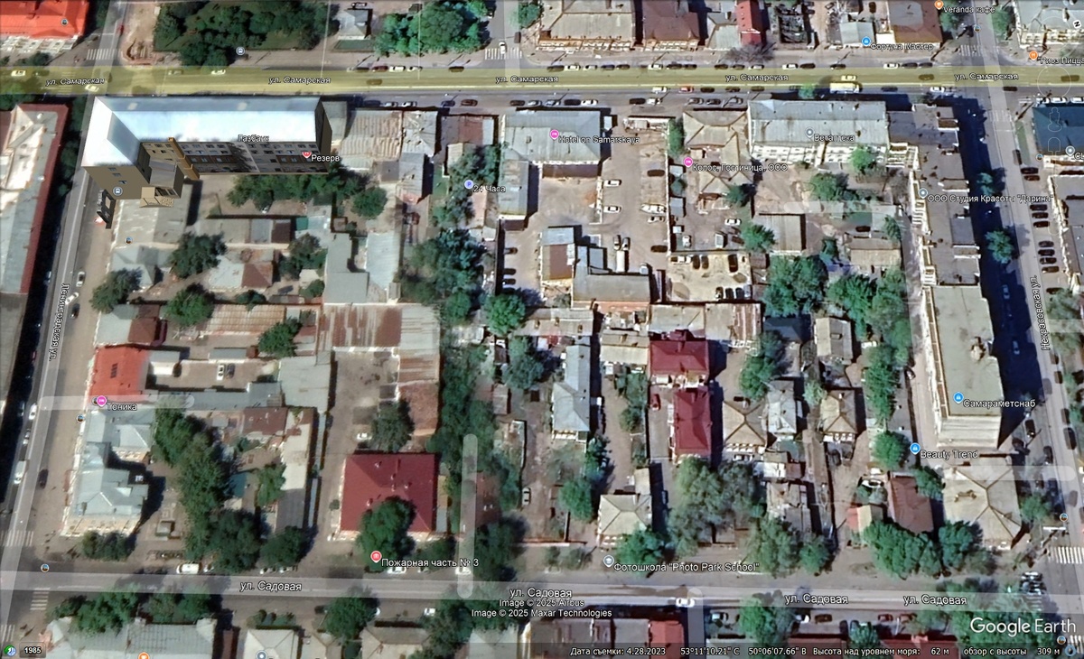 Квартал №53 - скриншот из программы Google Earth.