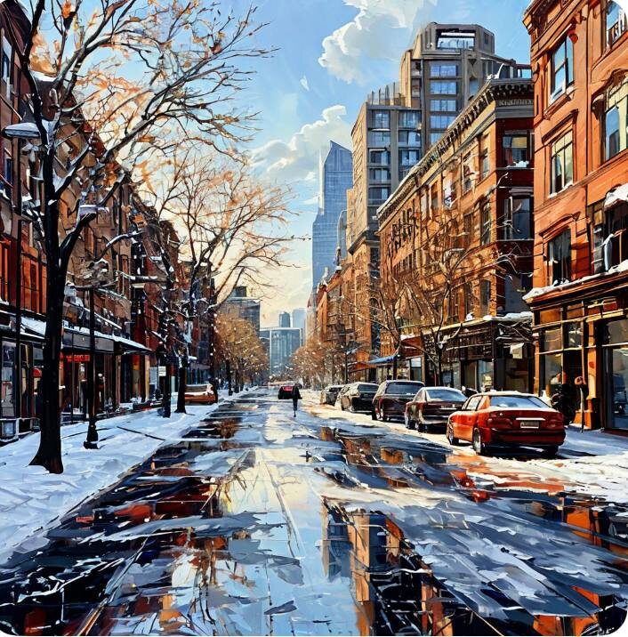 Февральская оттепель в городе