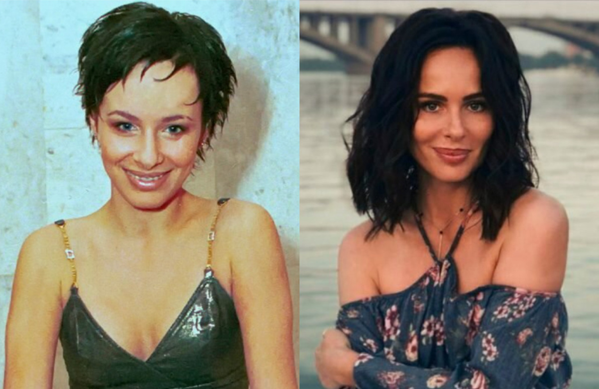 на фото Саша Зверева в молодости и сейчас 