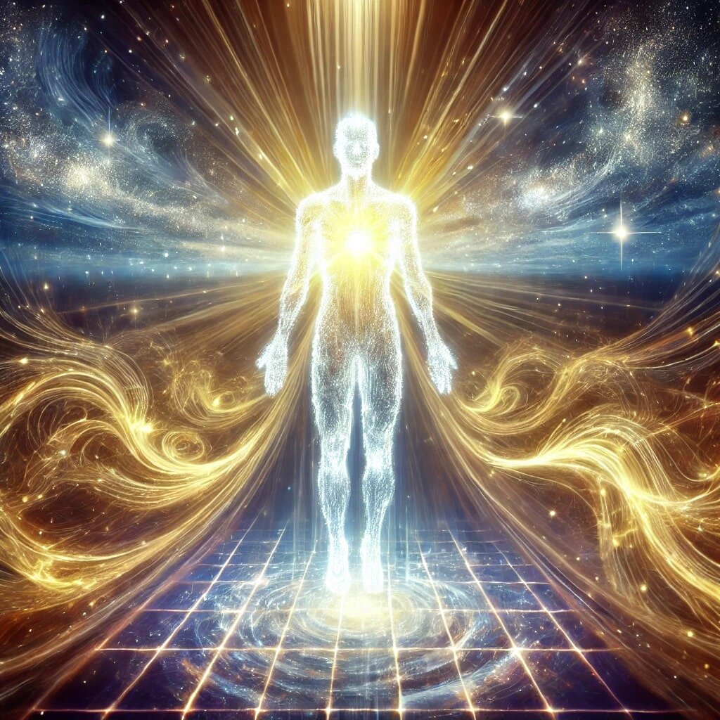 Изображение, передающее идею «Любовь и Воля сопровождают эпизод «я»» в мире Духа