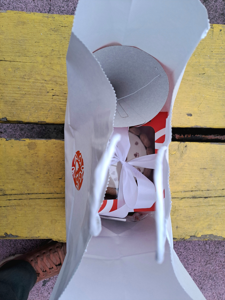 Вот такой тортик. Пёсику на двухлетие.