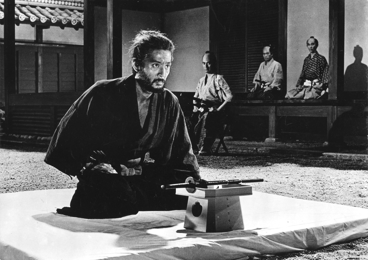 Актер Тацуя Накадаи в фильме режиссера Масаки Кобаяси «Харакири» (Seppuku)