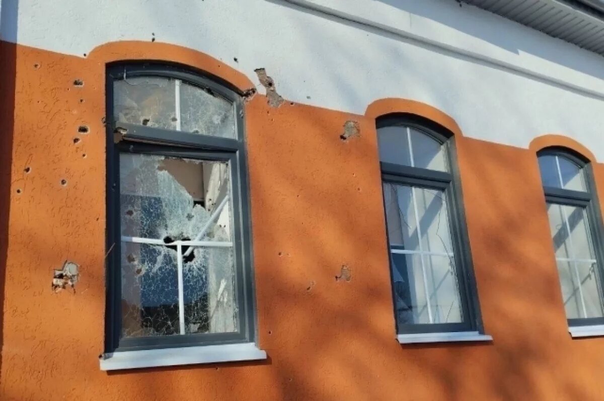    Посечены осколками.