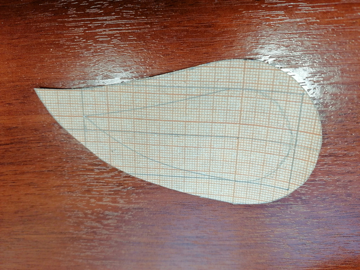 Крылышко для птички (припуск на шов 1 см)