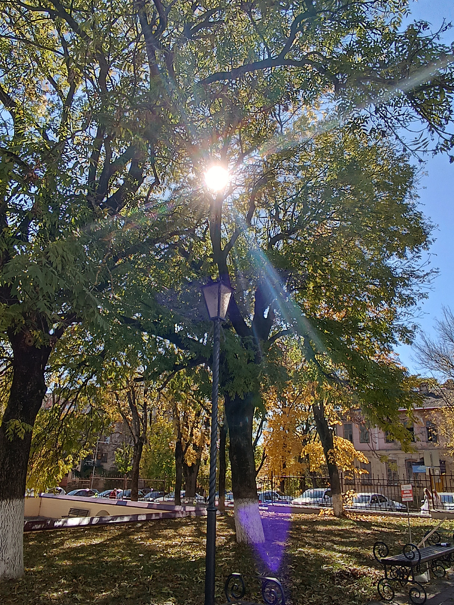 Осенние фото, у выхода из Детской Поликлиники.