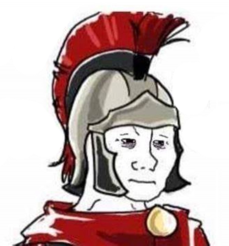 Твое лицо, когда ты завоевал Египет, но вместо поздравлений тебя вызывают в суд: по возвращении в Рим на Габиния подадут в суд за нарушение пророчества Сивиллиной книги и отправят в ссылку.