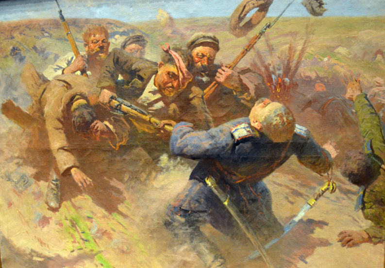 Бой под Царицыном. Фрагмент картины М.Б. Грекова