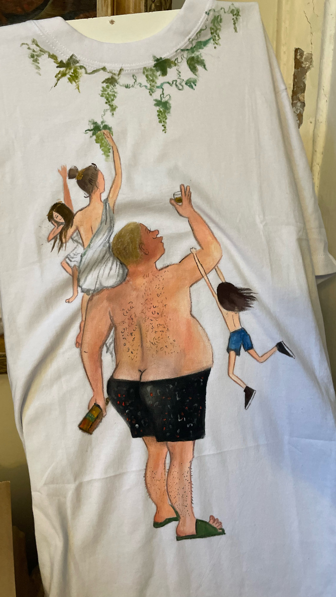 Семейная футболка ,мать муза,дети и все держится на муже 