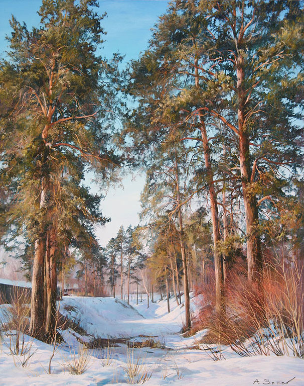 Алексей Зотов, Сосны, холст, масло, 100х80